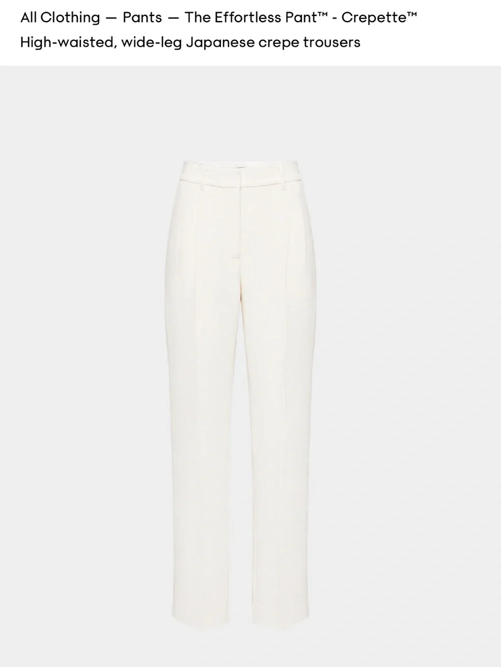 Aritzia Wide-Leg PowerLinen™ Pants in Cream